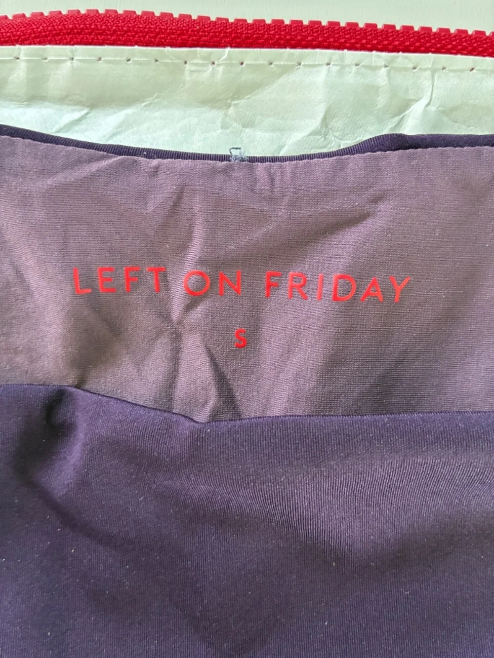 Left on Friday Wear To bottom small, legend